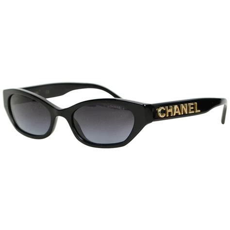 chanel sunglasses rectangle black|Chanel vintage rectangle sunglasses.